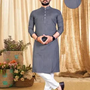 Men Cotton Kurta (Plain)